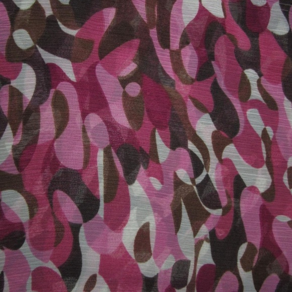 Duo Maternity Medium 8-10 Sheer Pink Brown Shirt - Picture 5 of 6